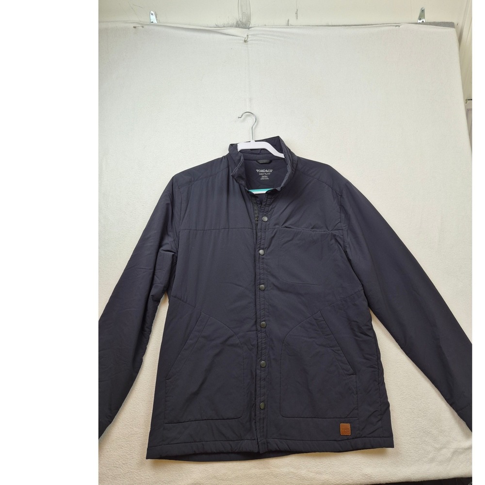 Toad & Co Jacket Mens Large Black Aerium Shirtjac Shirt Nylon Outdoor Chore Work